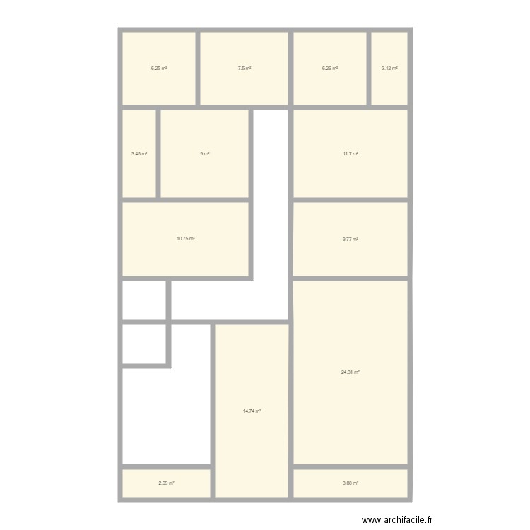 Appartement F4. Plan de 0 pièce et 0 m2