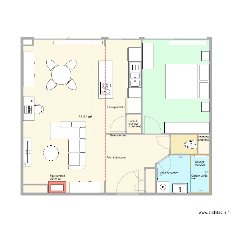 LANGELET Situation projetée 211122. Plan de 9 pièces et 58 m2