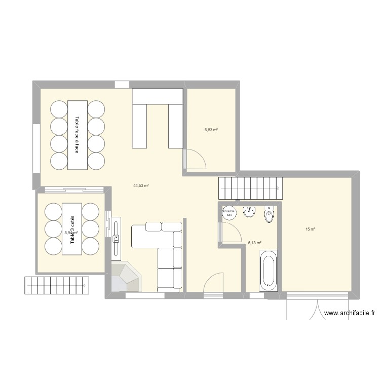 2023 patara. Plan de 5 pièces et 81 m2