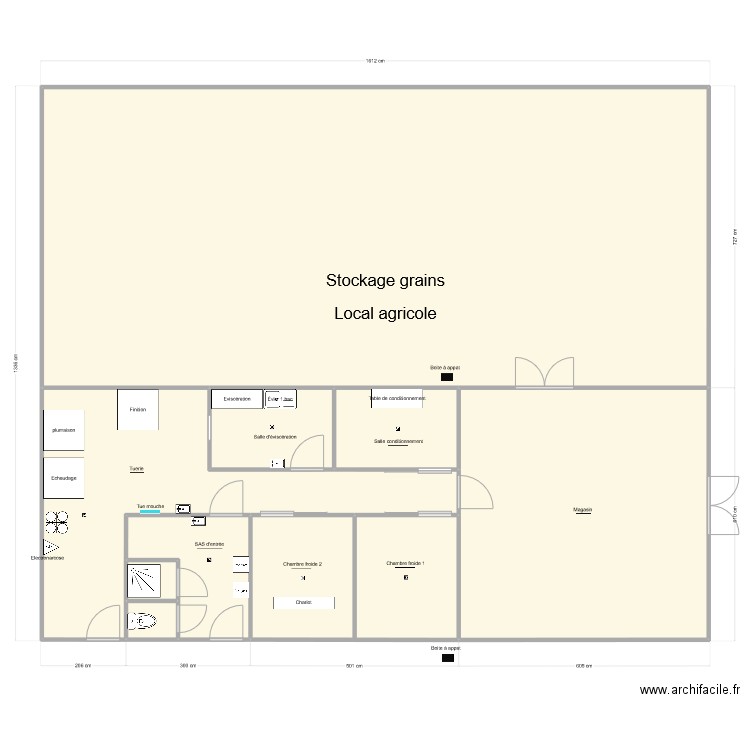 EANA Bertrand Lutte Nuisible. Plan de 9 pièces et 209 m2