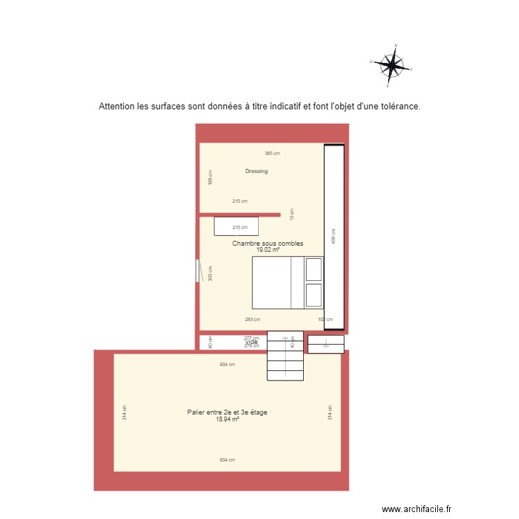 BI 125 3eme étage combles. Plan de 0 pièce et 0 m2