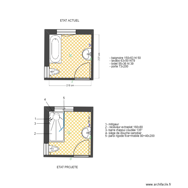 APA GHIBAUDO. Plan de 2 pièces et 10 m2