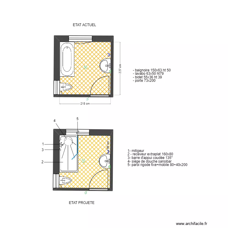 APA GHIBAUDO. Plan de 
