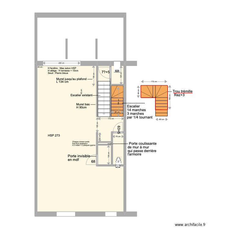 Construction Banning 21 Rez 2 (2). Plan de 7 pièces et 71 m2