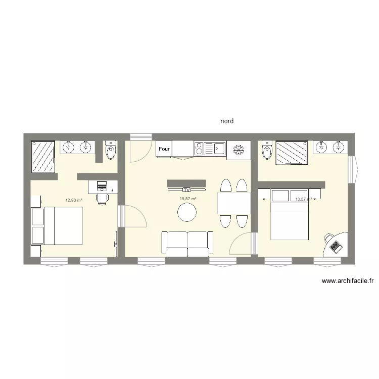 appart loulou 1. Plan de 