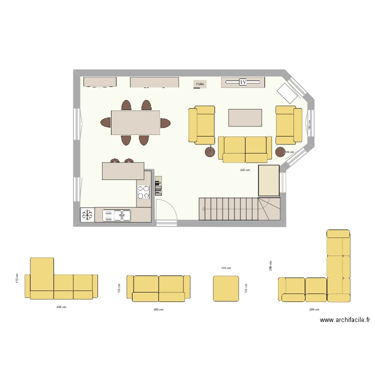 SAMCS3. Plan de 1 pièce et 50 m2