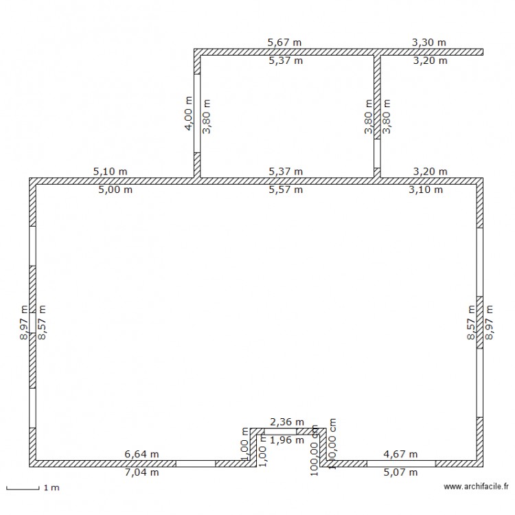 Murs (ouvertures). Plan de 0 pièce et 0 m2