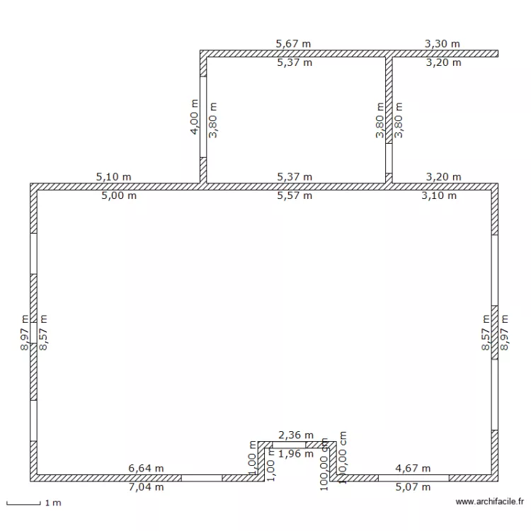 Murs (ouvertures). Plan de 