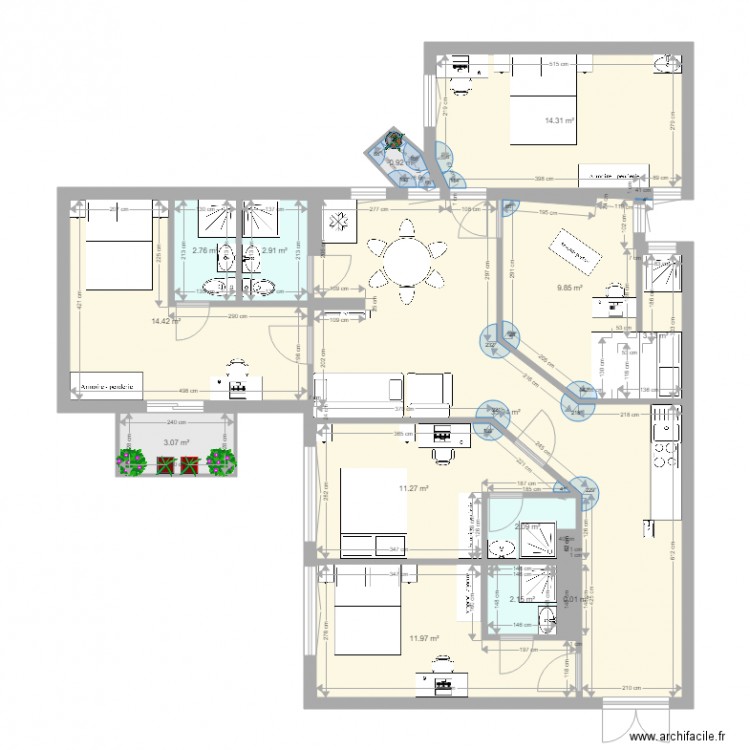 Rakozi 61 AMENAGEMENT 2 Francois. Plan de 0 pièce et 0 m2