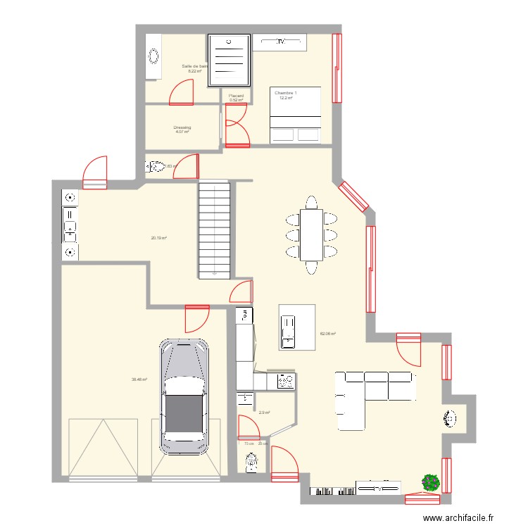 Montaural. Plan de 0 pièce et 0 m2