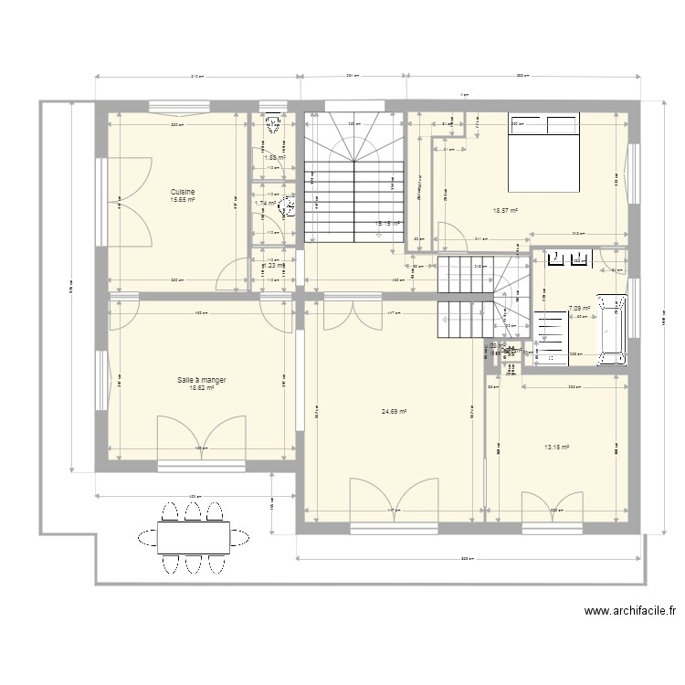 Raph 1er étage dernier. Plan de 0 pièce et 0 m2