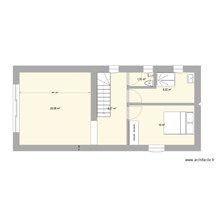 gite étage. Plan de 0 pièce et 0 m2
