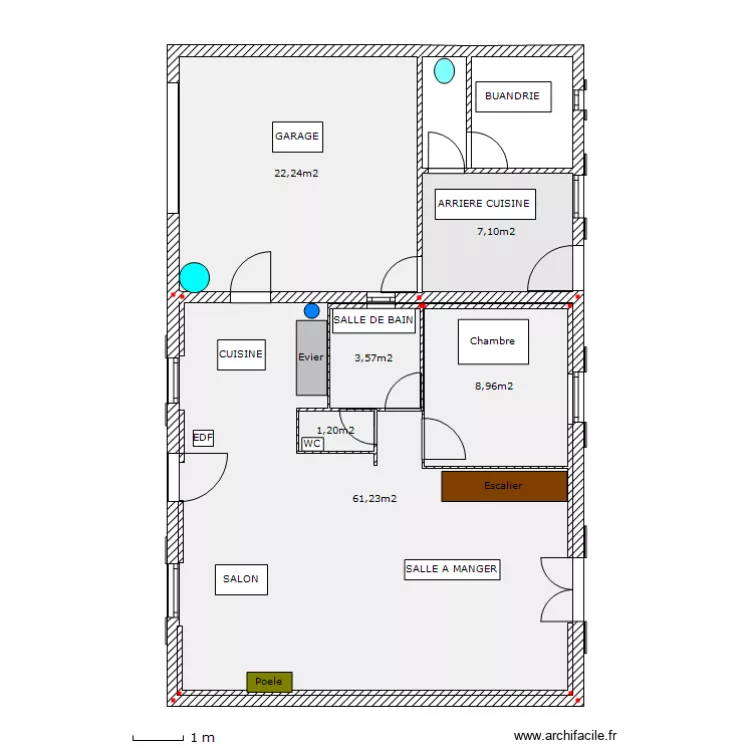 MAISON EXISTANT. Plan de MAISON EXISTANT. Plan de
