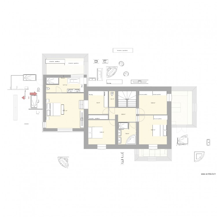 Maison M&eacute;thamis fa&ccedil;ade sud. Plan de 0 pièce et 0 m2