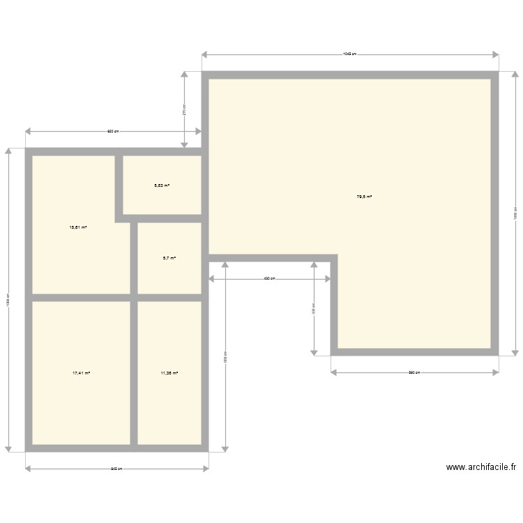 Maison. Plan de 6 pièces et 135 m2