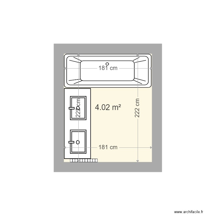 SDB 2 EVRY 1. Plan de 0 pièce et 0 m2