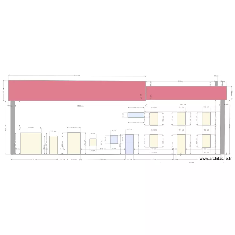 facade maison vue de face après modification. Plan de facade maison vue de face après modification. Plan de