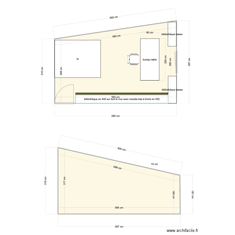 plafond chambre 1. Plan de 0 pièce et 0 m2