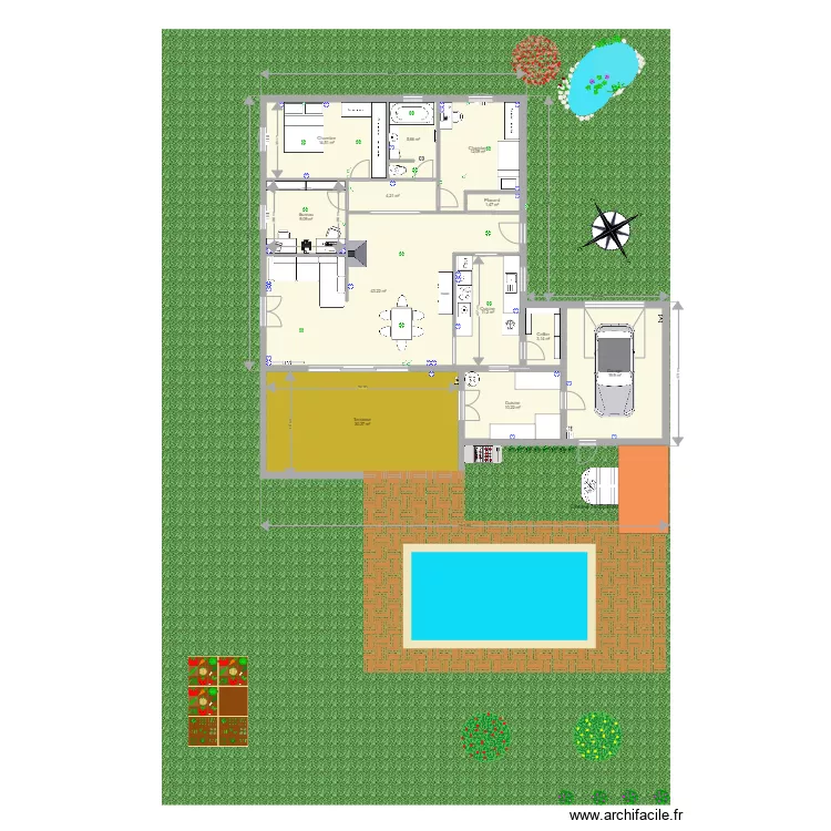 Capens 17 Jardin. Plan de 