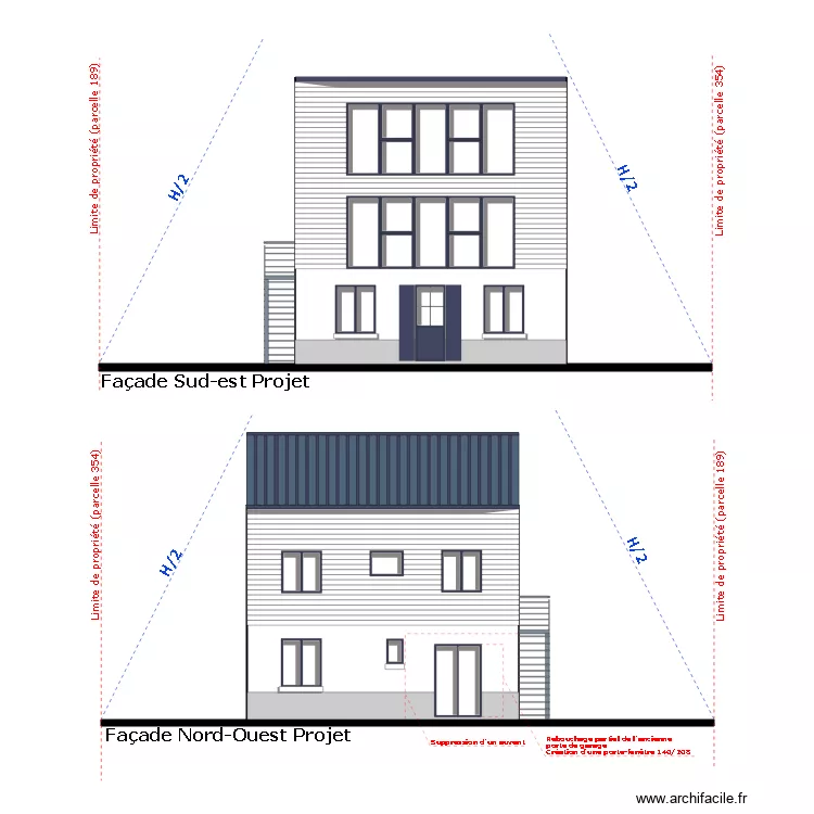 FACADES PASTORELLO PROJET 3 PC. Plan de 
