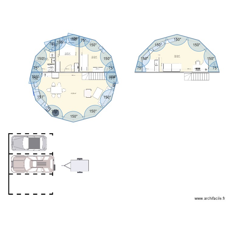 charpente. Plan de 0 pièce et 0 m2
