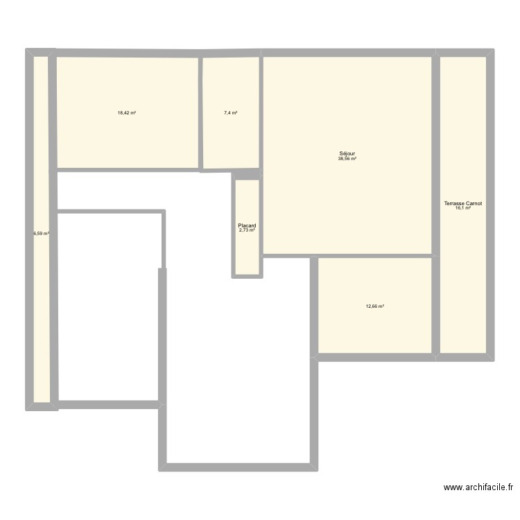 Le square . Plan de 0 pièce et 0 m2