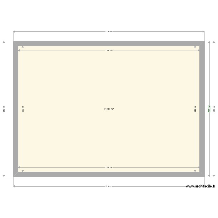 Plan Domi. Plan de 1 pièce et 92 m2