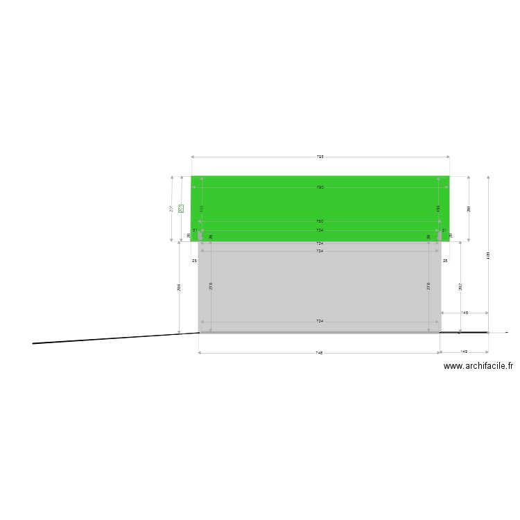 garage face est aa2. Plan de 0 pièce et 0 m2