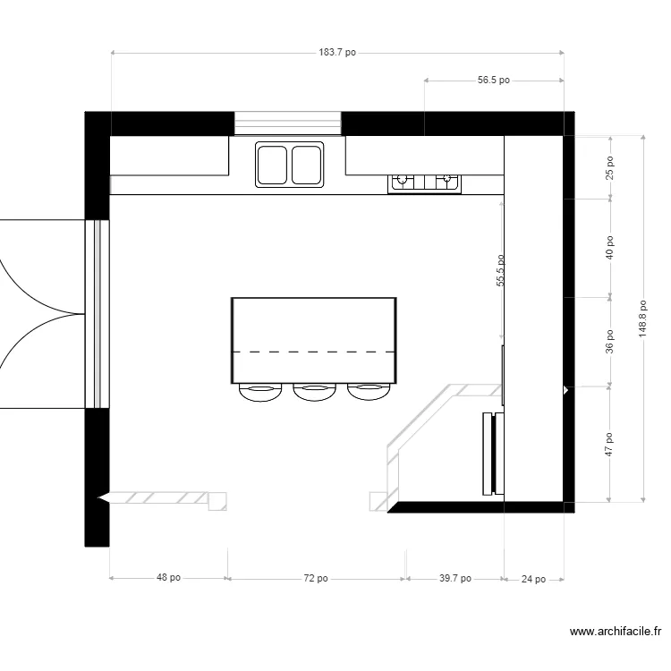 maison jaune 1. Plan de 