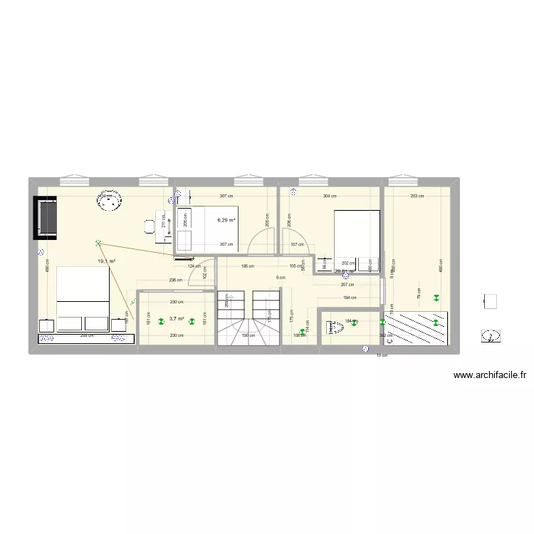 EtageMaisonTest. Plan de 