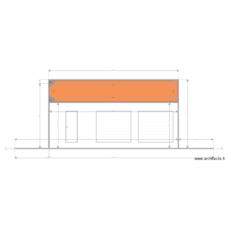 façade garage 6. Plan de 0 pièce et 0 m2