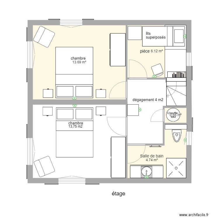 maison Patrimonio 1 étage. Plan de 0 pièce et 0 m2