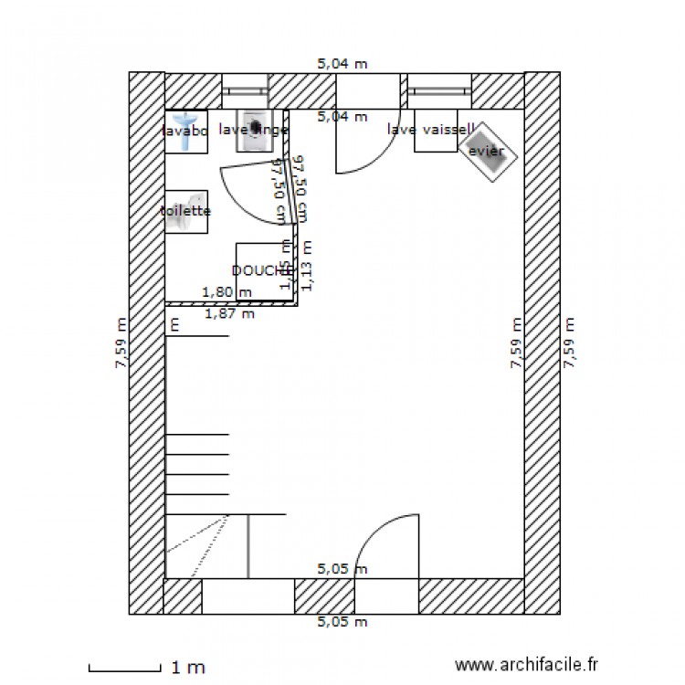 Logement Margès RC. Plan de 0 pièce et 0 m2