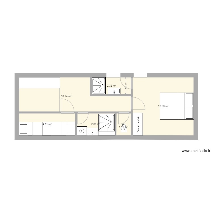 Meribel etage 2. Plan de 0 pièce et 0 m2