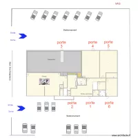 Entr&eacute;e Camp Pure danse porte