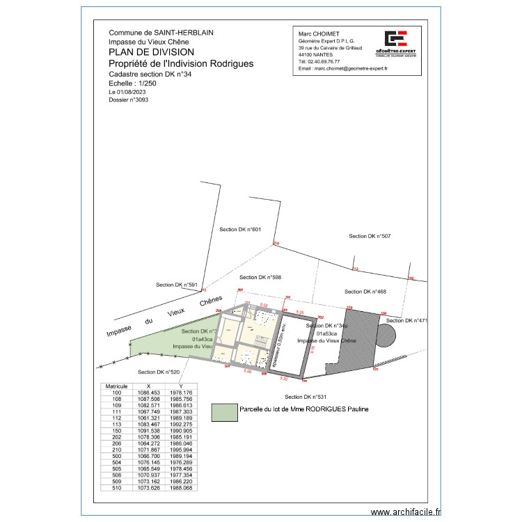 pauline maison. Plan de 7 pièces et 61 m2