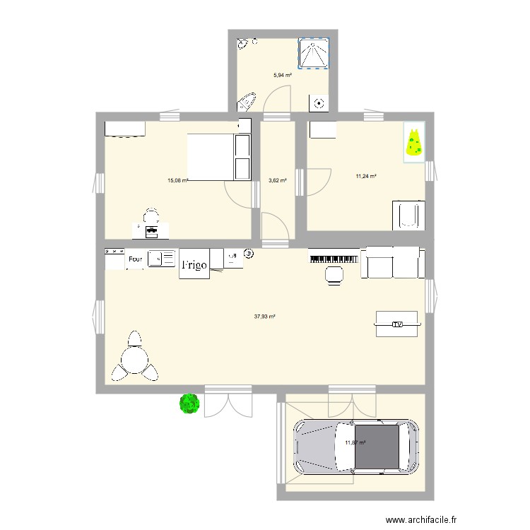 plans de la maison du quartier des ecureile. Plan de 6 pièces et 86 m2