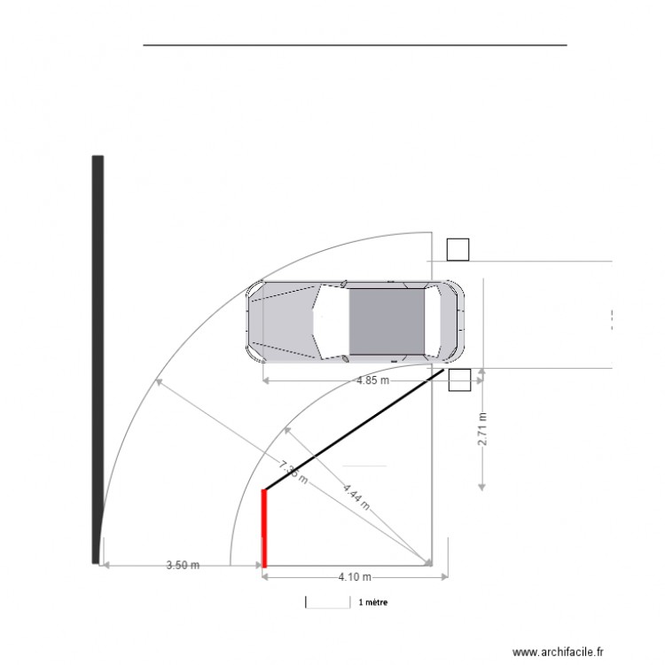 parcours auto Rayon de Braquage Autoturn 610 cm. Plan de 0 pièce et 0 m2