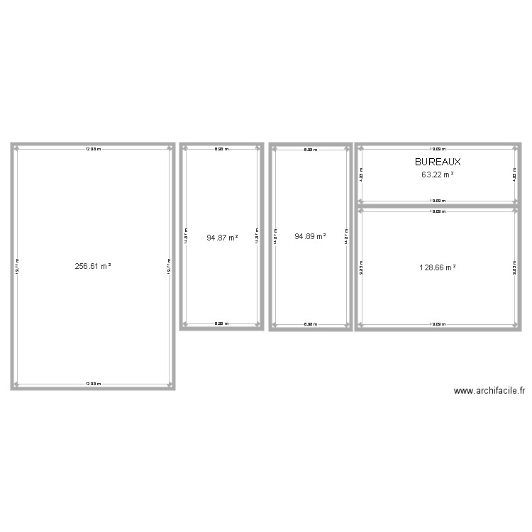 PLAN 04 CH. Plan de 5 pièces et 638 m2