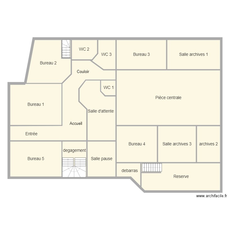 etude notariale. Plan de 0 pièce et 0 m2