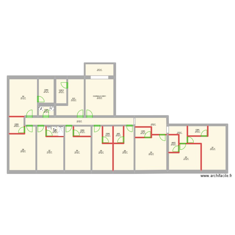 Invest 10 appt proposta- Romeu inicial. Plan de 26 pièces et 213 m2