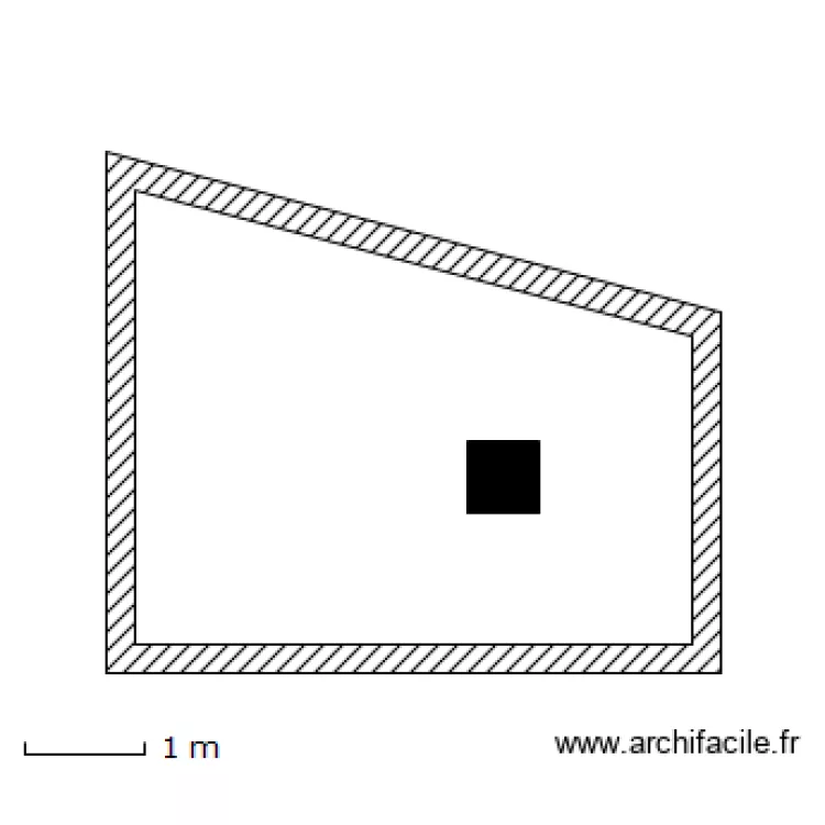 Cot&eacute; maison abri bois. Plan de 