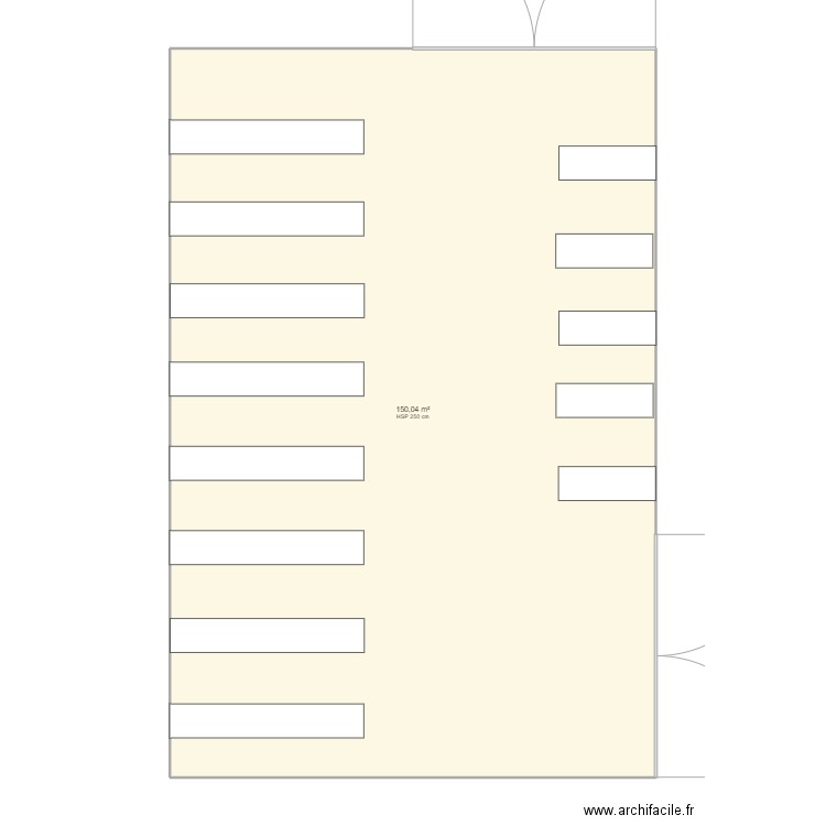 BRERYCramans2022. Plan de 1 pièce et 150 m2