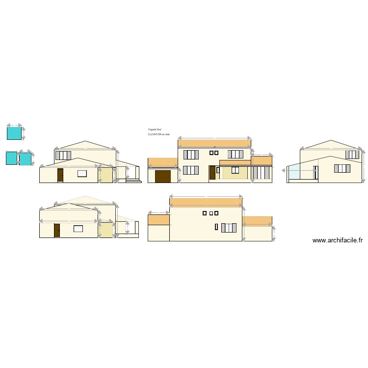 M&eacute;thamis fa&ccedil;ade sud avant. Plan de 0 pièce et 0 m2