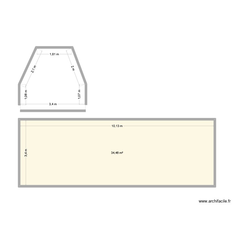bade. Plan de 0 pièce et 0 m2