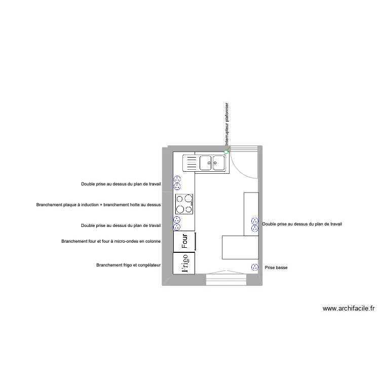 Tourelles Cuisine Nord. Plan de Tourelles Cuisine Nord. Plan de