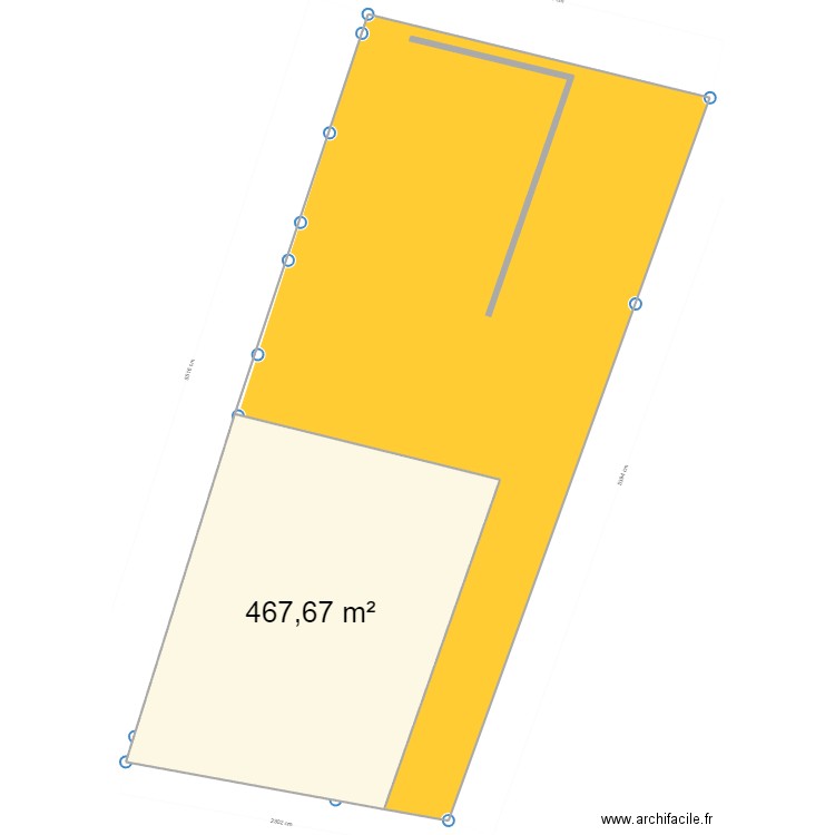 SSF Plan de masse. Plan de 1 pièce et 468 m2