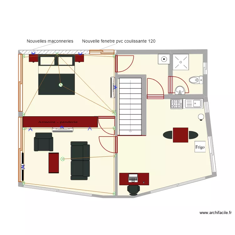 Appt IV new electricite. Plan de 5 et 57 m² Appt IV new electricite. Plan de 5 et 57 m²