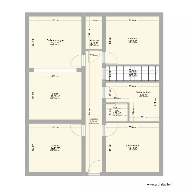 plan BUCHLER RDC. Plan de 