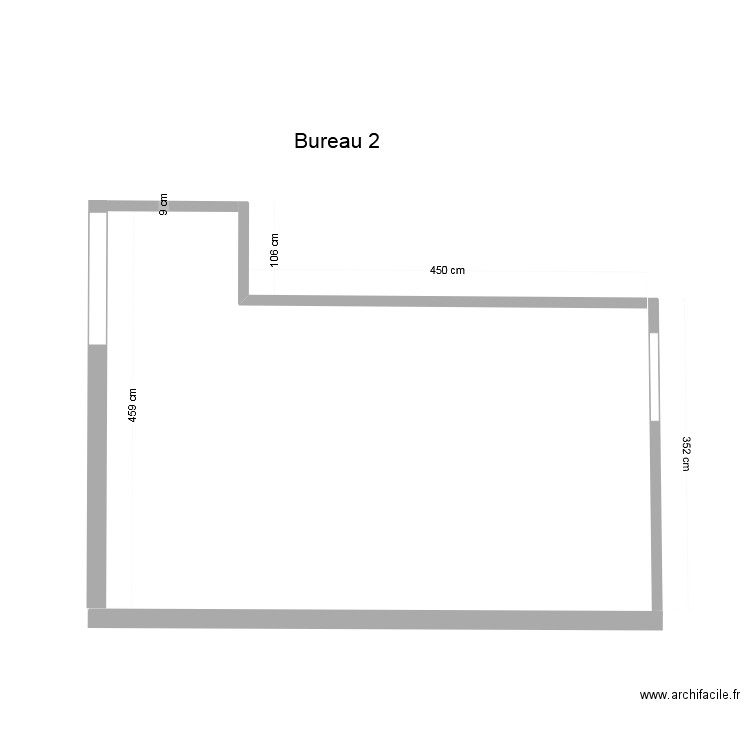 bureau 2 vide. Plan de 0 pièce et 0 m2